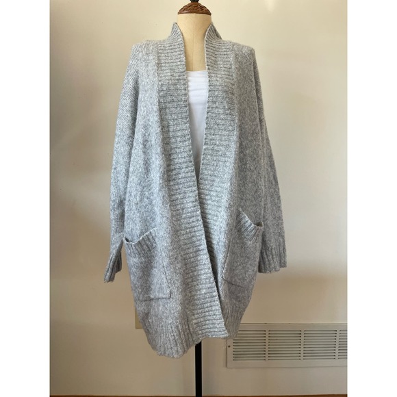 Aerie womens grey open front long cardigan size L/XL - Picture 1 of 8